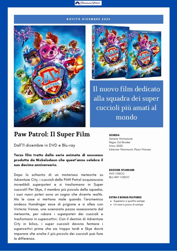 Paw Patrol: Il Super Film
